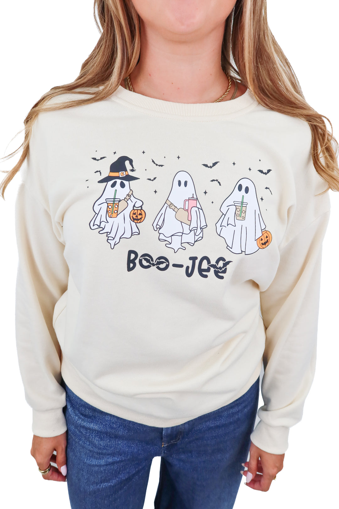 Ghost cream sweatshirt (L)