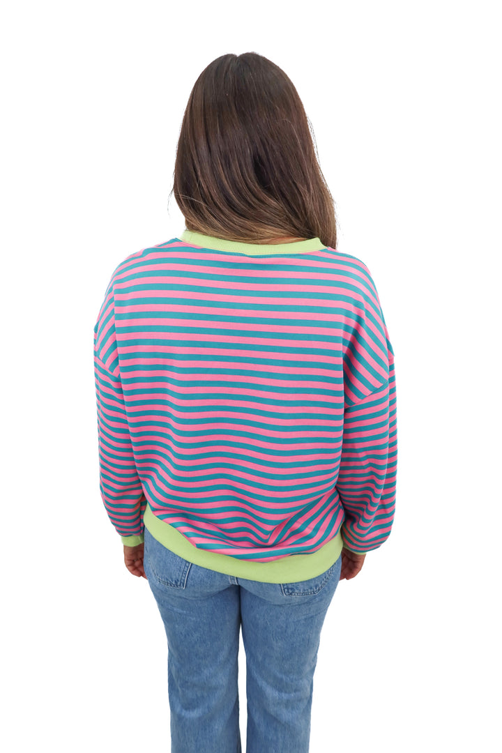 Multicolor striped sweatshirt (M)