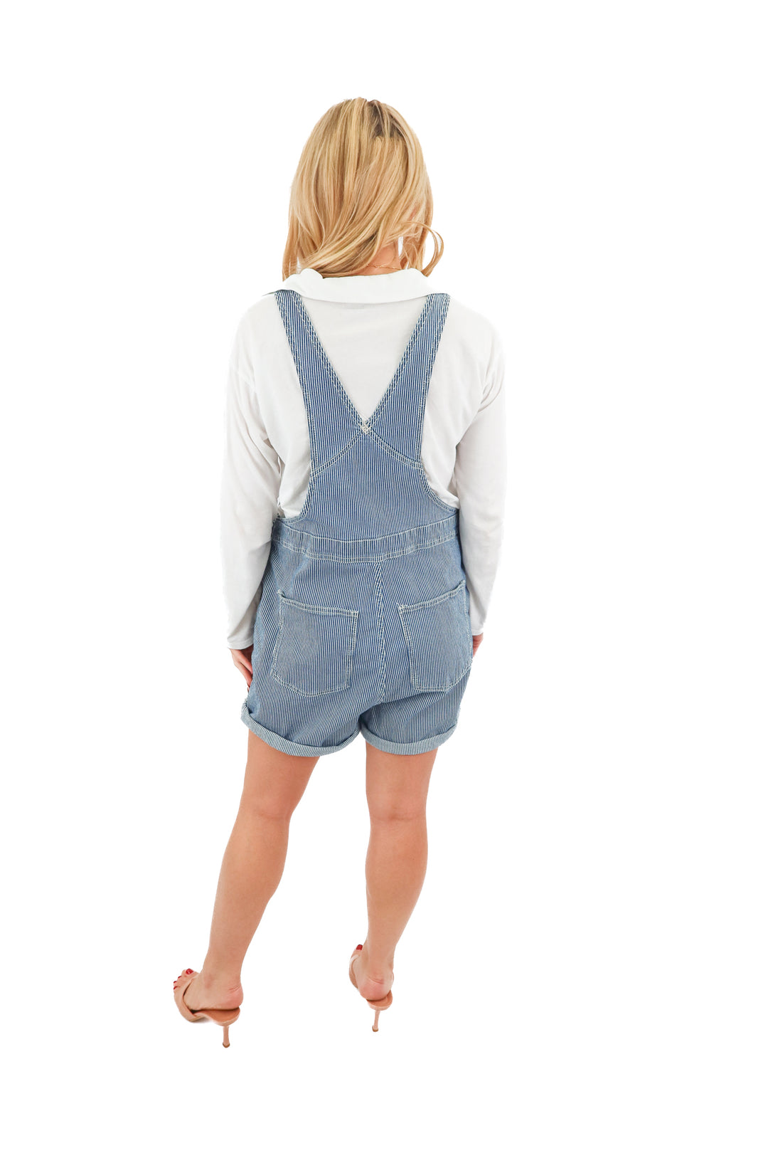 universal threads blue striped overalls (6)