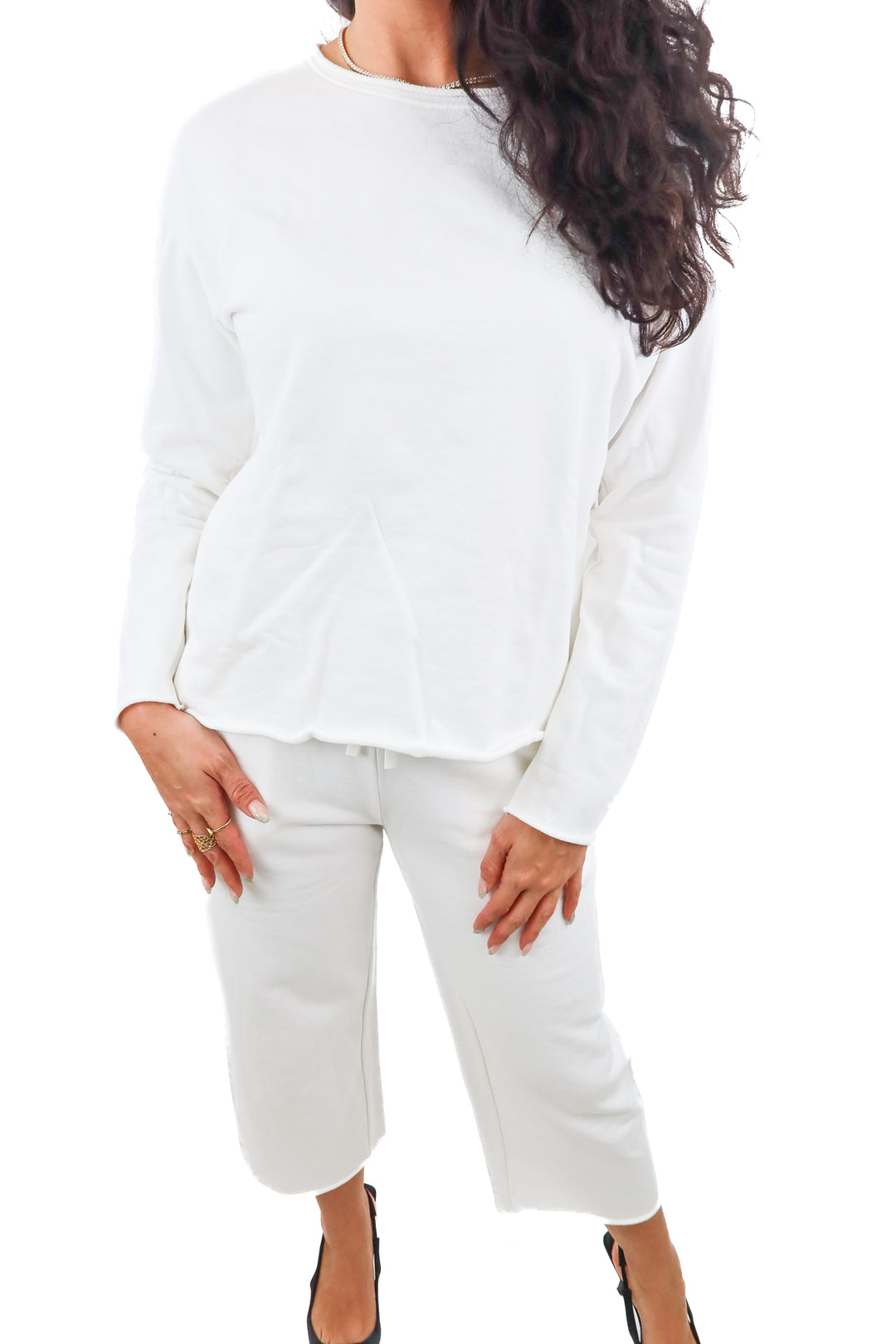 Cozy Earth white top and pants set (S)