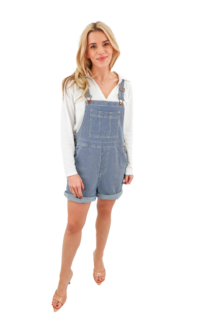universal threads blue striped overalls (6)