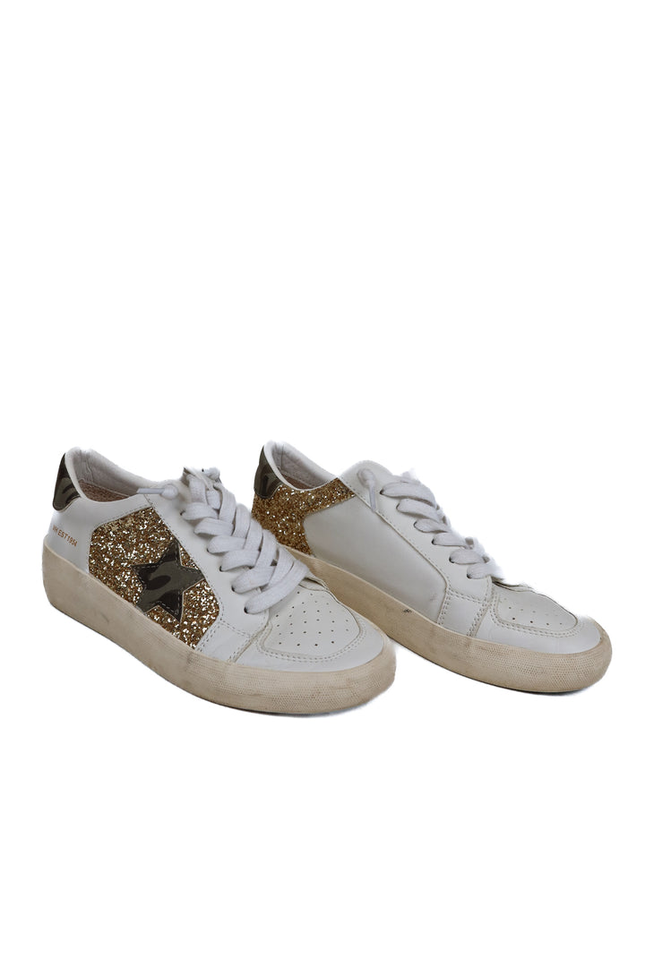 Vintage Havana white/gold/camo sneakers (7)*