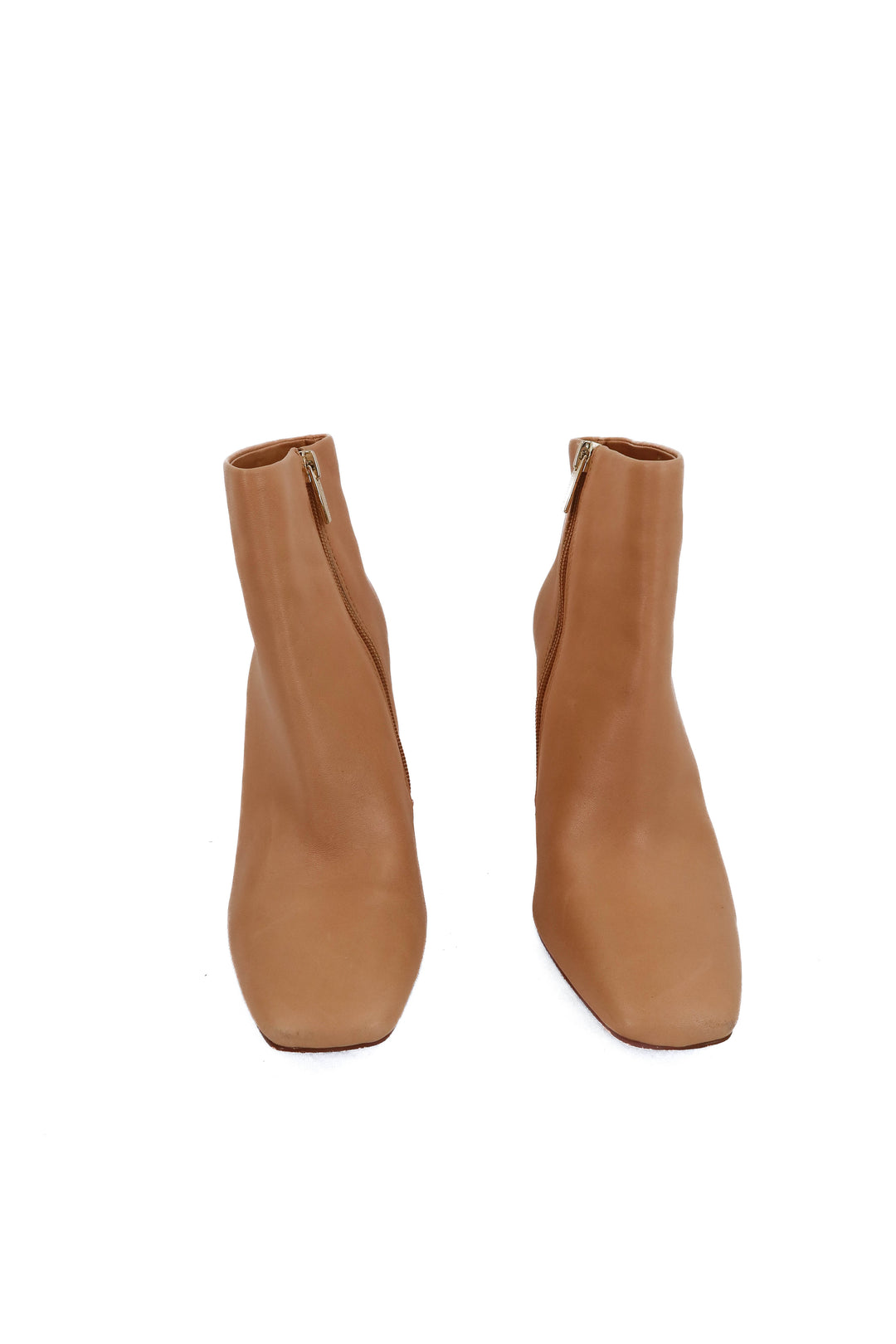 vince camuto nude leather heeled boots (7.5)