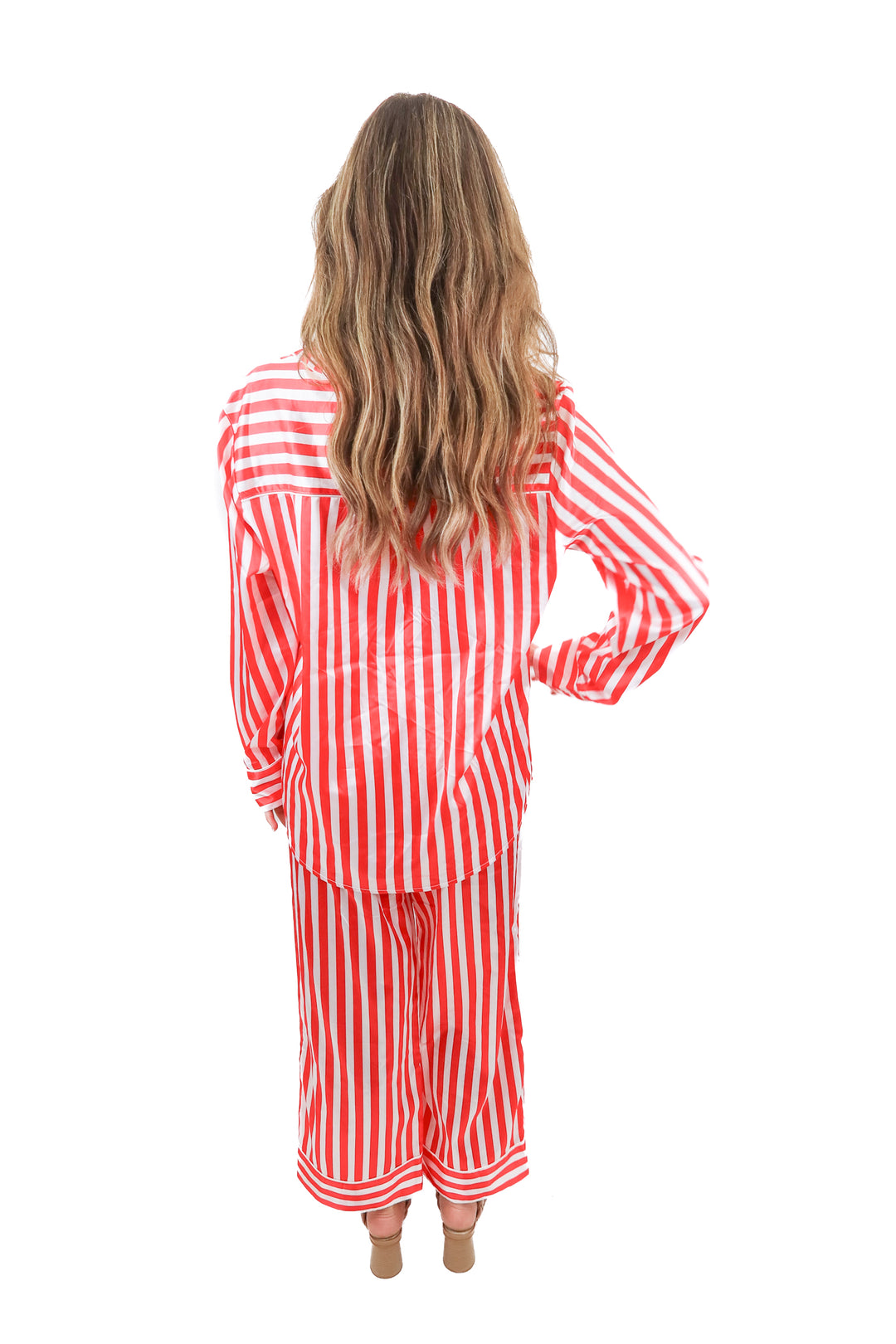 Show Me Your Mumu red stripe pajama pants set NWT (XS; retail $98)