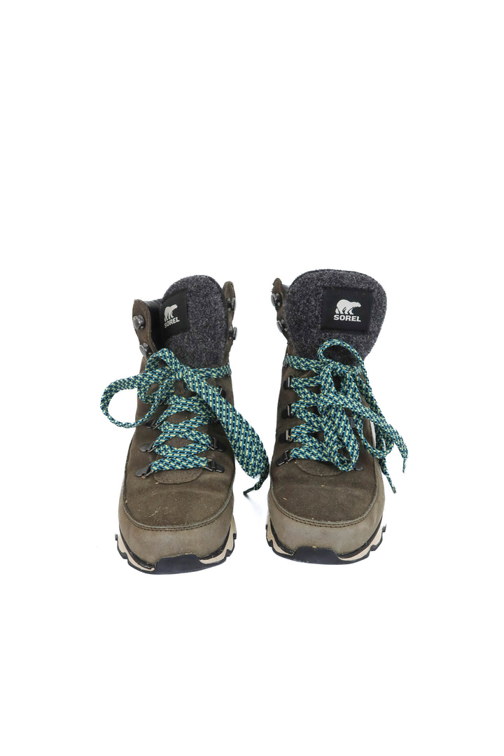 sorel hunter green hiking boots (7)