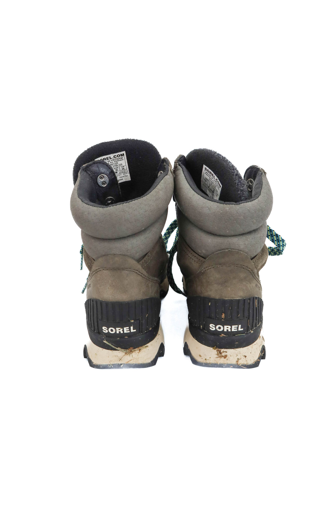 sorel hunter green hiking boots (7)