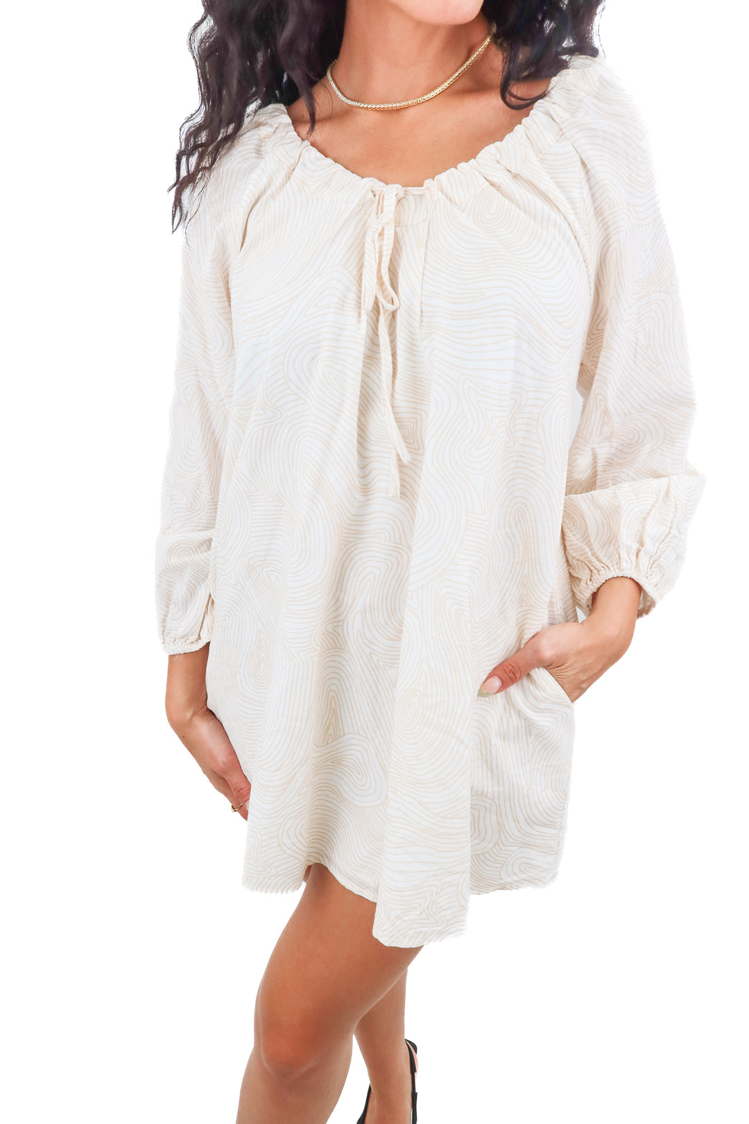 Petal & Pup tan swirl mini dress NWT (XS)