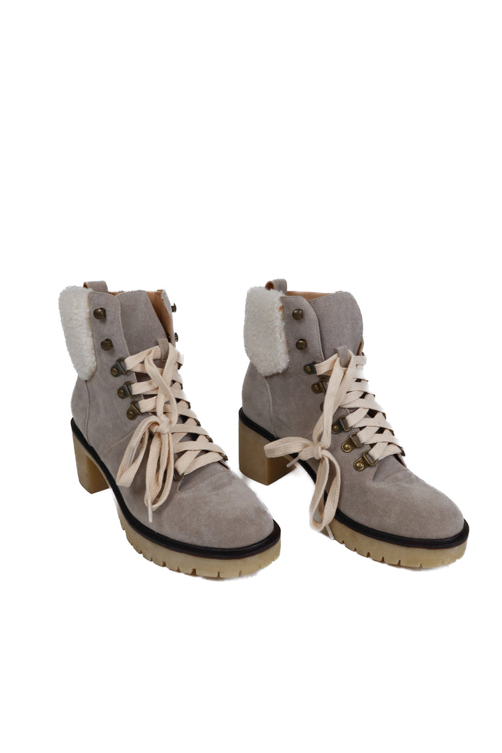 Mimi gray/white sherpa boot (6.5)