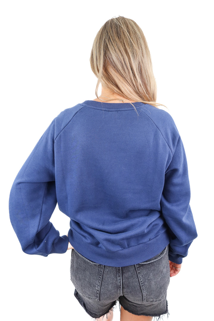 the cuddle colab navy sweatshirt (M)