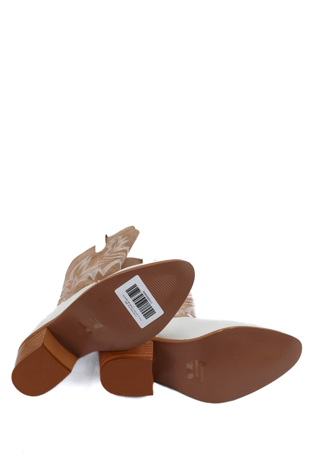 pink lily tan and white cowboy boots (7; retail $118)