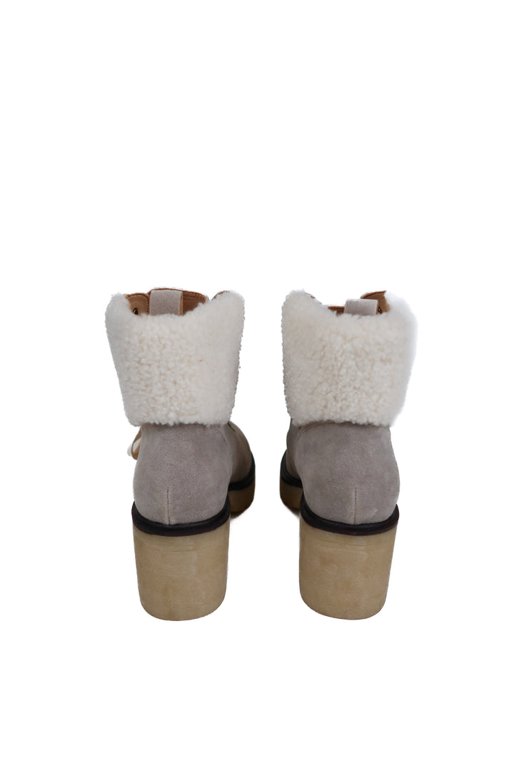 Mimi gray/white sherpa boot (6.5)