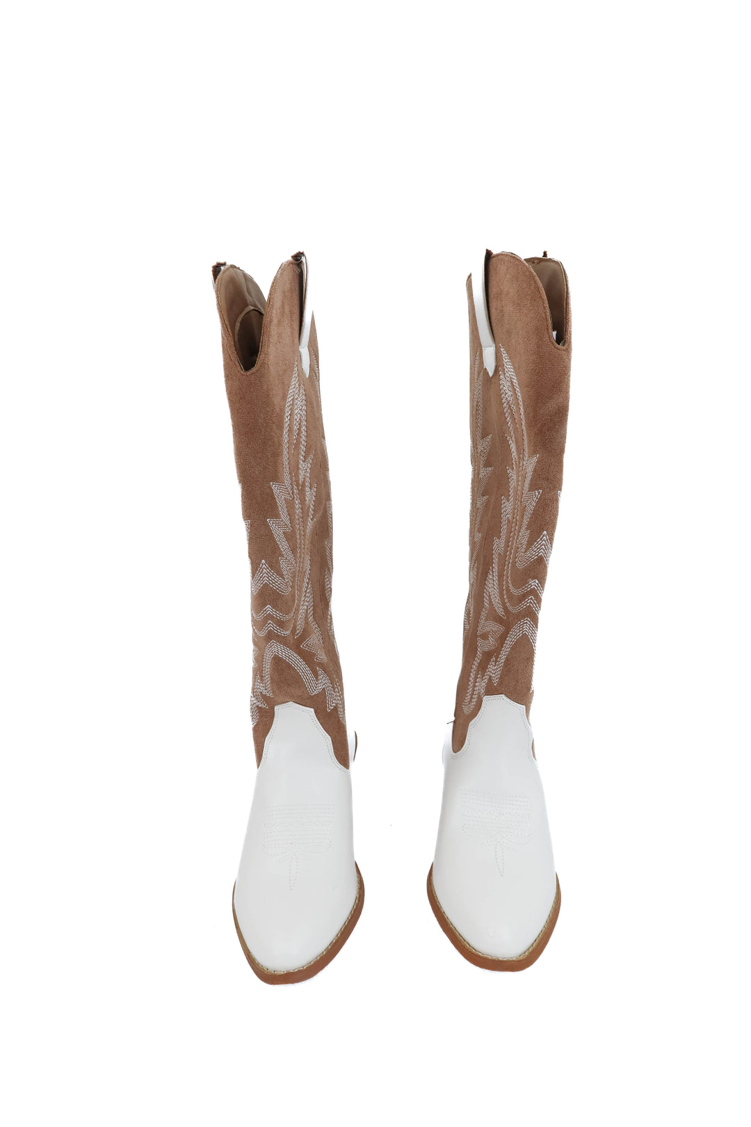 pink lily tan and white cowboy boots (7; retail $118)