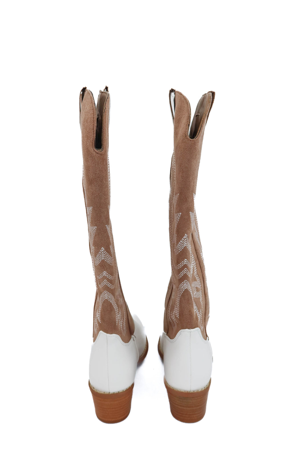 pink lily tan and white cowboy boots (7; retail $118)