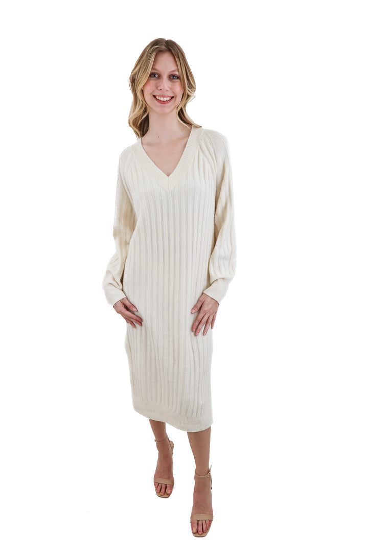 h&m cream knit sweater dress nwt (xs; retail $39.99)