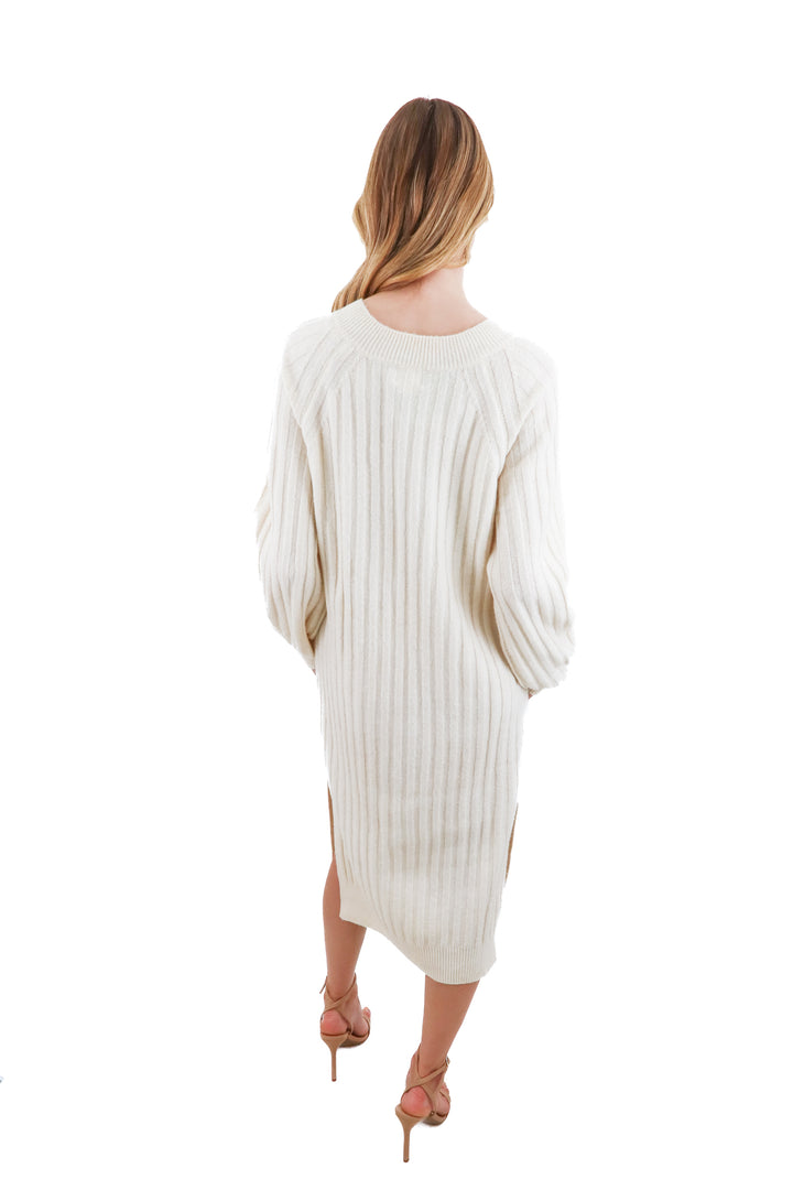 h&m cream knit sweater dress nwt (xs; retail $39.99)