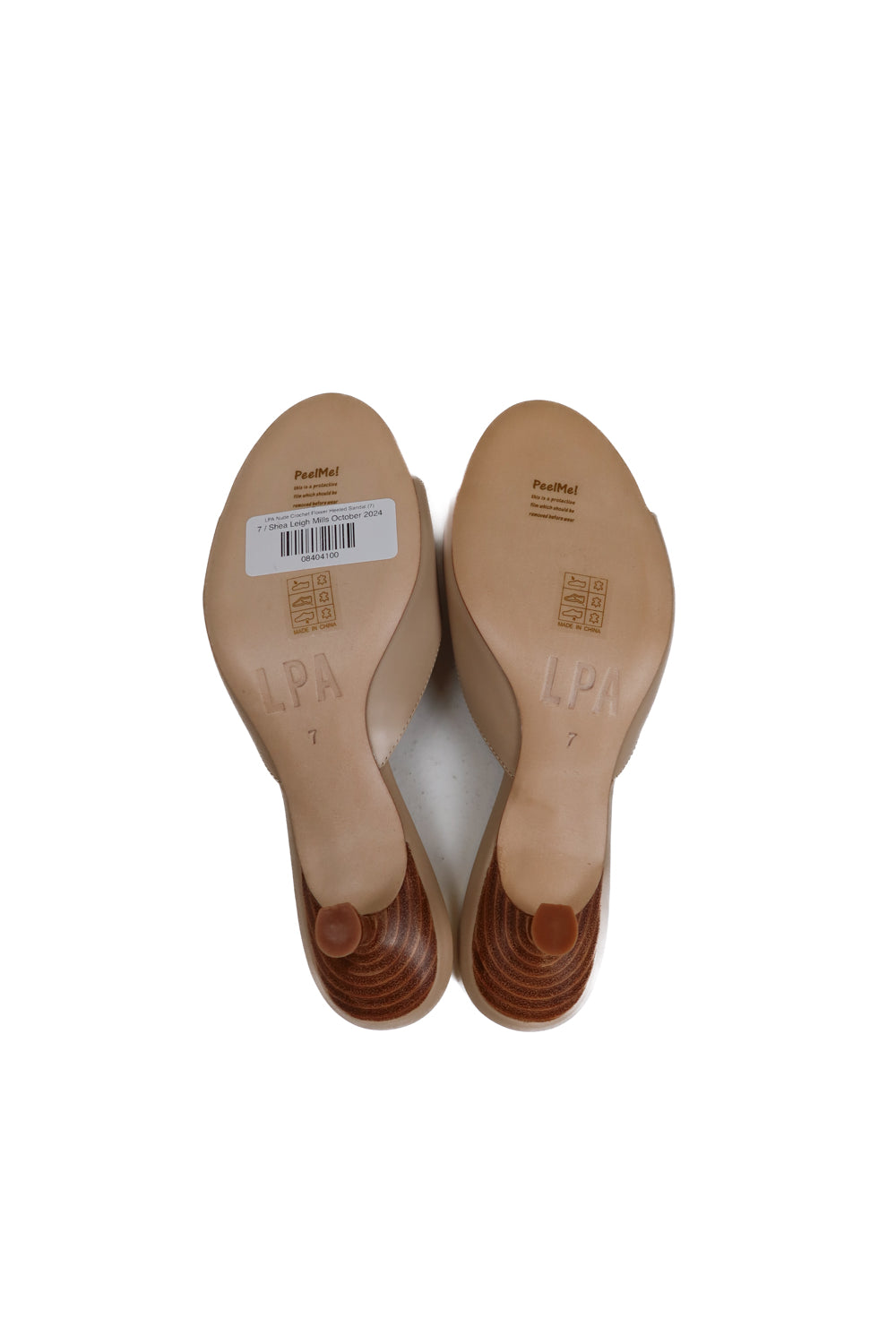 LPA Nude Crochet Flower Heeled Sandal (7)