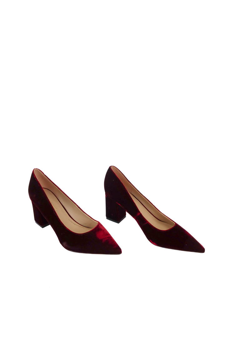 marc fisher burgundy heels (7; retail $100)