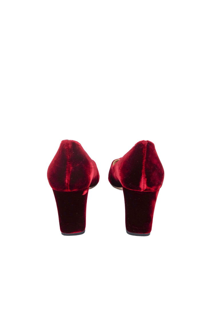 marc fisher burgundy heels (7; retail $100)