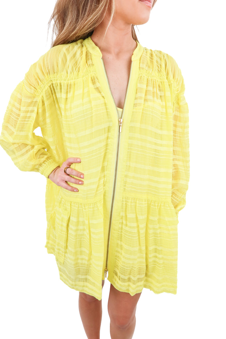 by Anthropologie yellow mini dress (XXS)