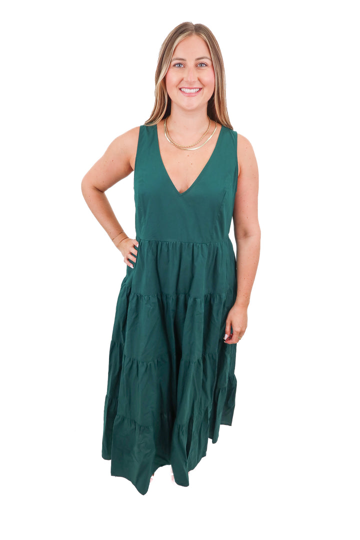 universal threads green maxi dress (L)