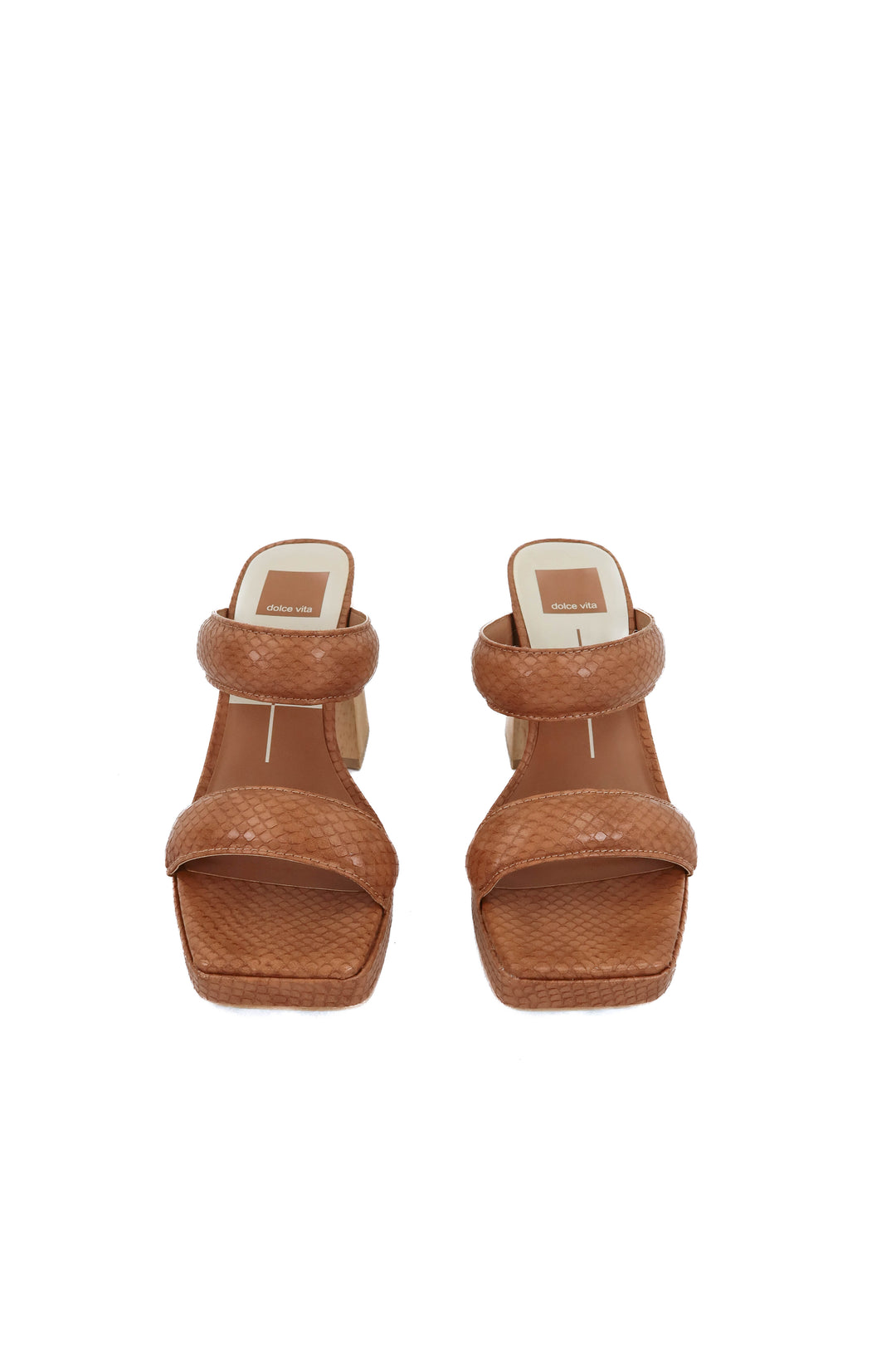 dolce vita brown snakeskin block heel sandals (7)