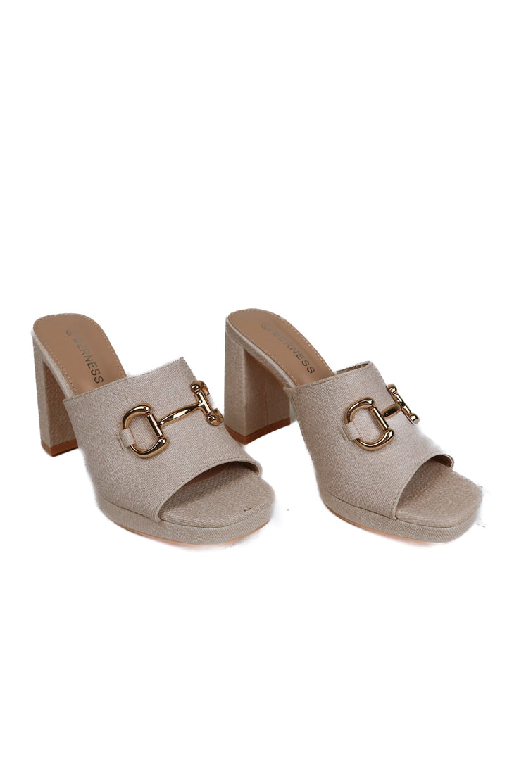 Berness light brown slip on heel (6.5)