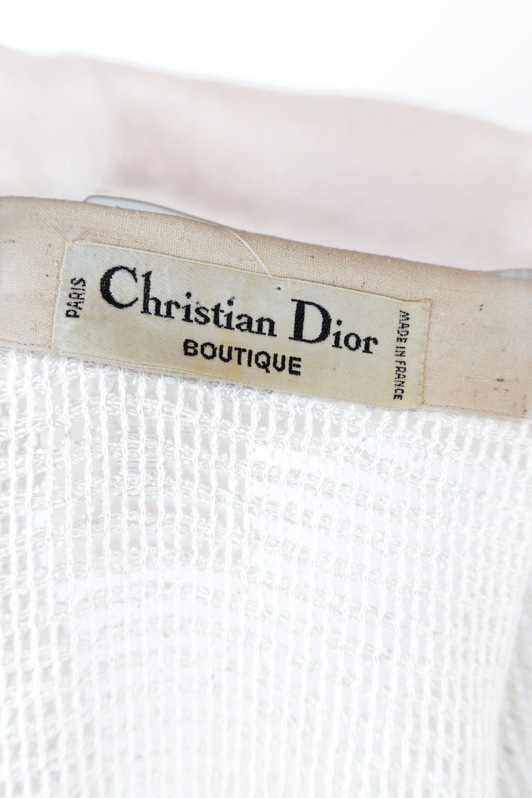Christian Dior Vintage Tan Knit Button Down (S*; est retail $1200)