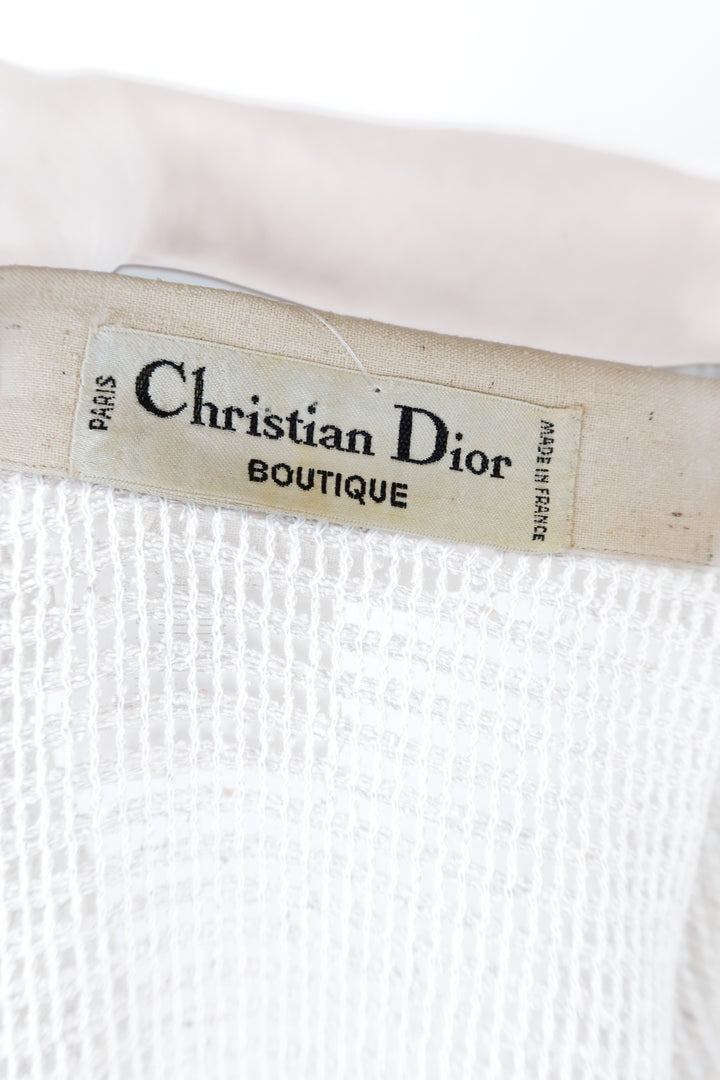Christian Dior Vintage Tan Knit Button Down (S*; est retail $1200)