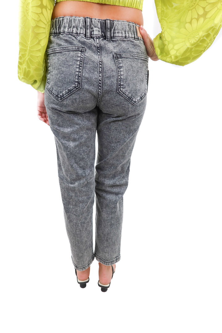 Jolibump black acidwash maternity jeans NWT (XS)