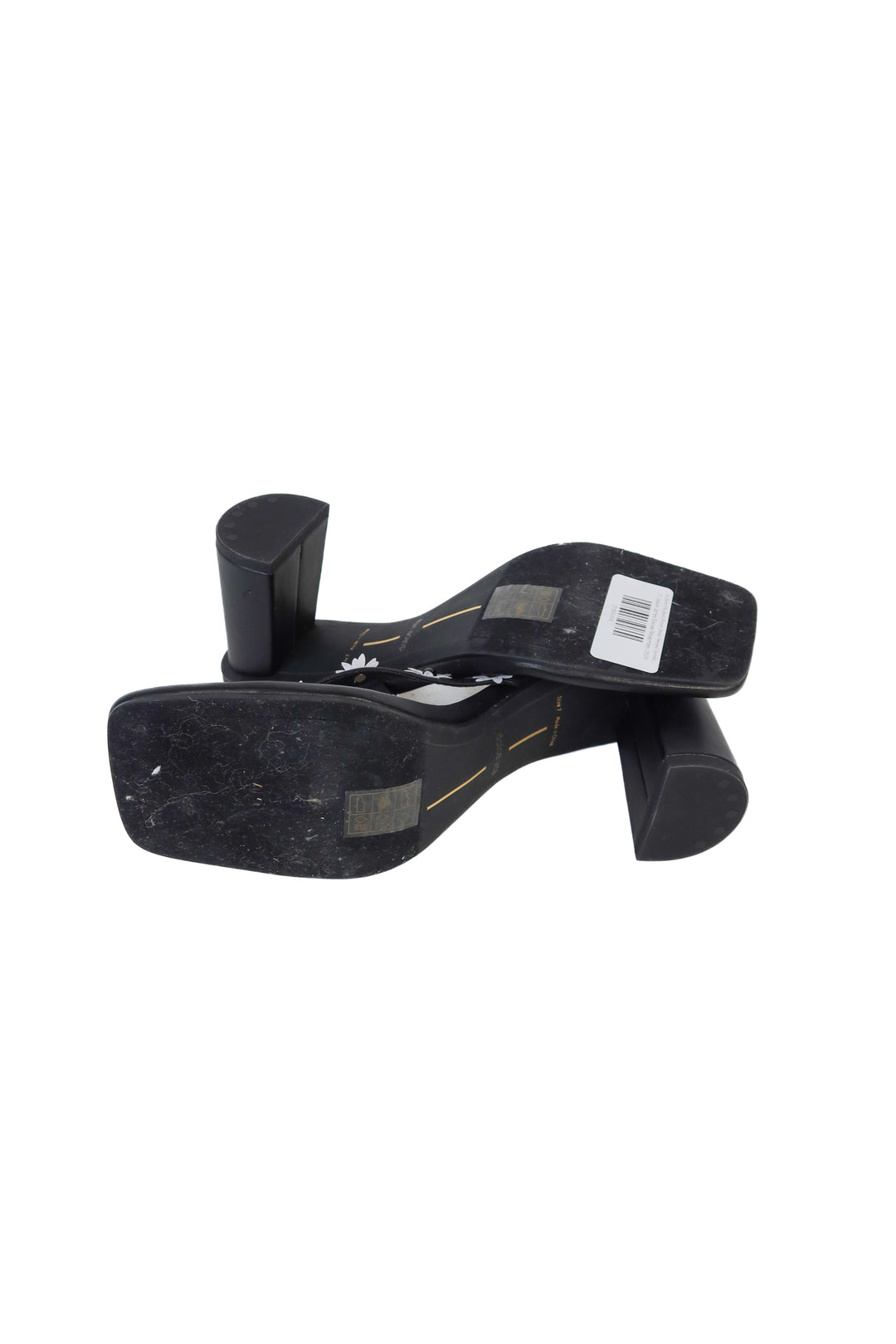 Dolce Vita Black Flower Detail Heeled Sandals NWOT (7)