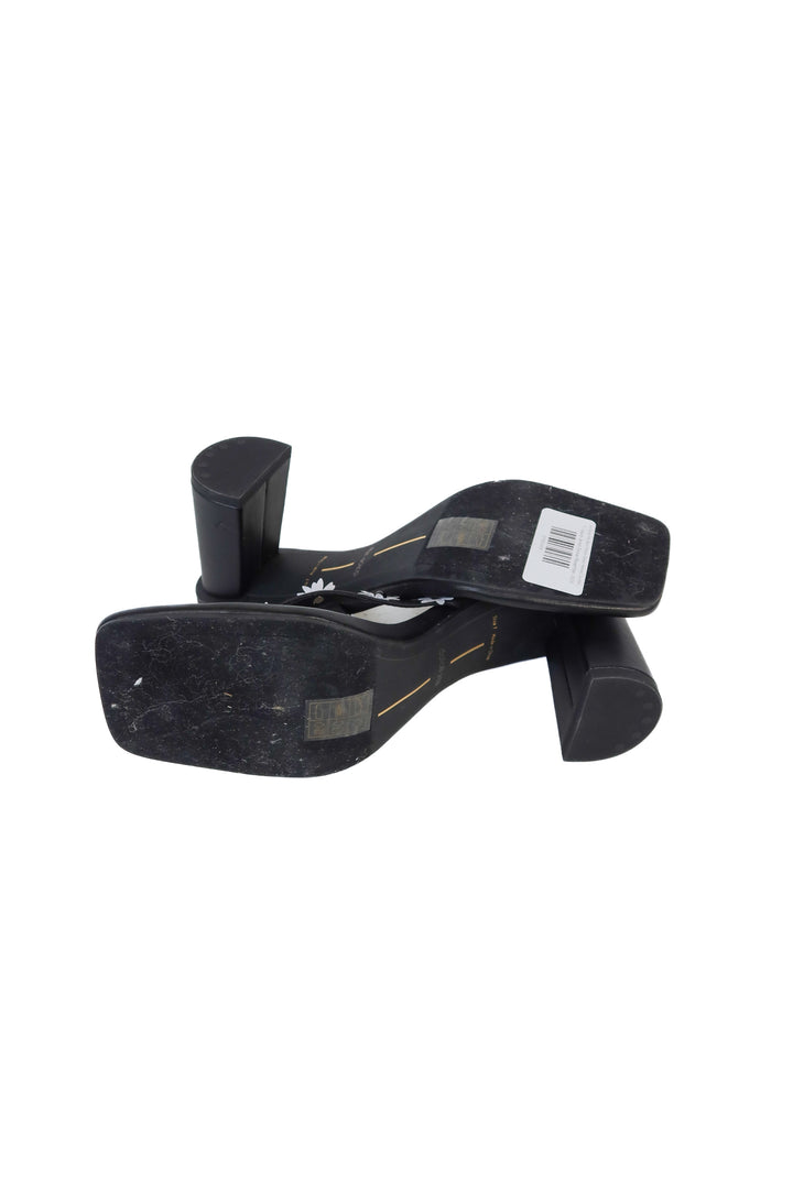 Dolce Vita Black Flower Detail Heeled Sandals NWOT (7)