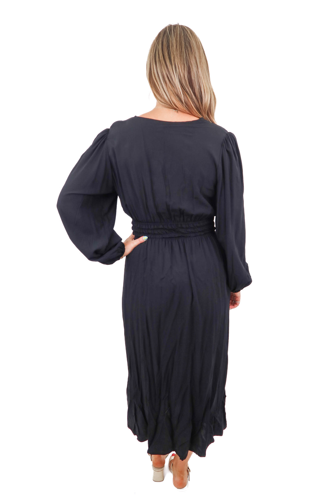Gap long black dress ( M)