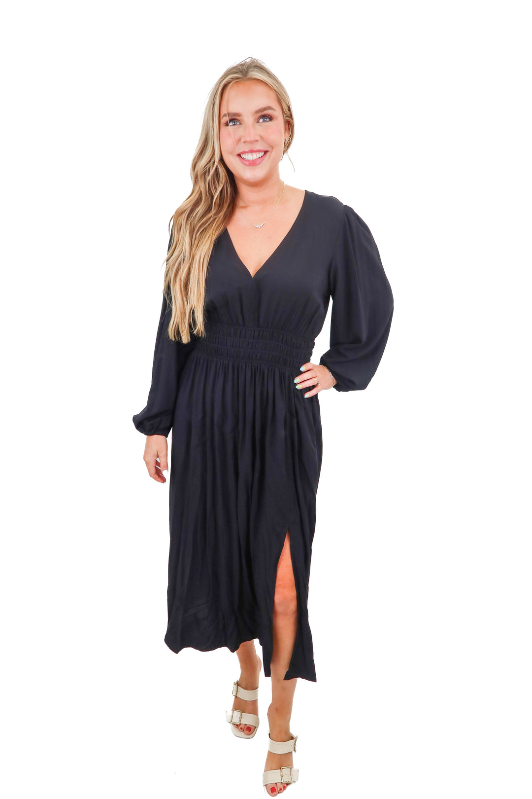 Gap long black dress ( M)
