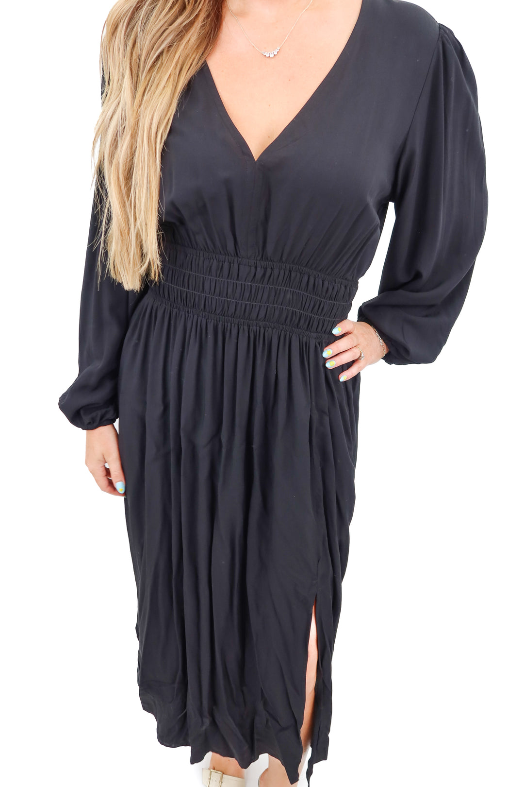 Gap long black dress ( M)