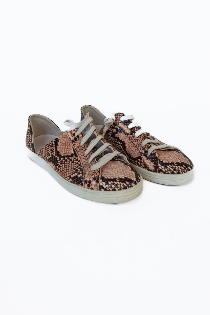 Freda Salvador Pink Snake D'Orsay Sneakers (7; retails for $295)