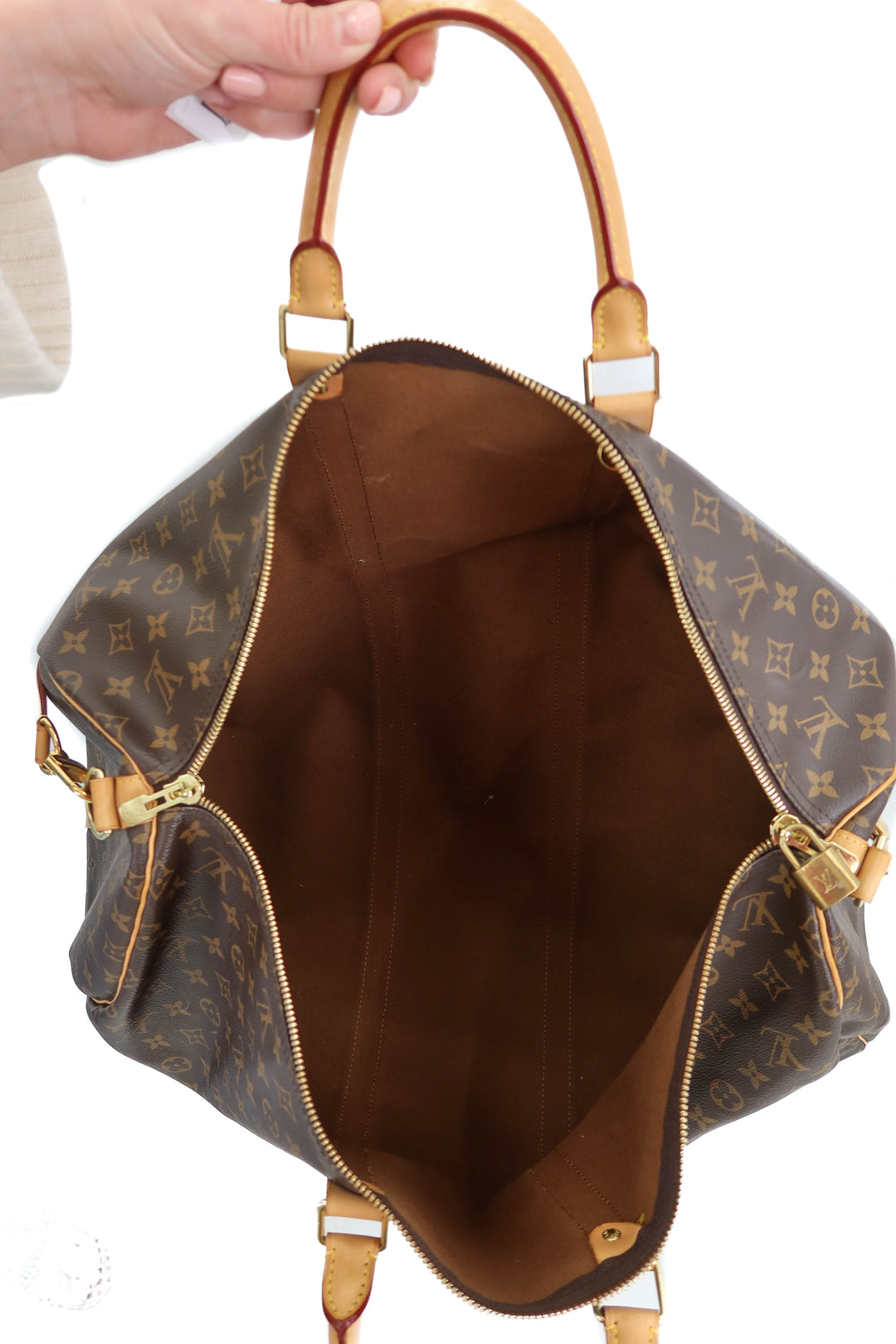 louis vuitton monogram keepall bandouliere 55 travel bag (retail $2700)