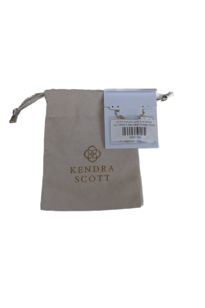 kendra scott gold marble floral necklace