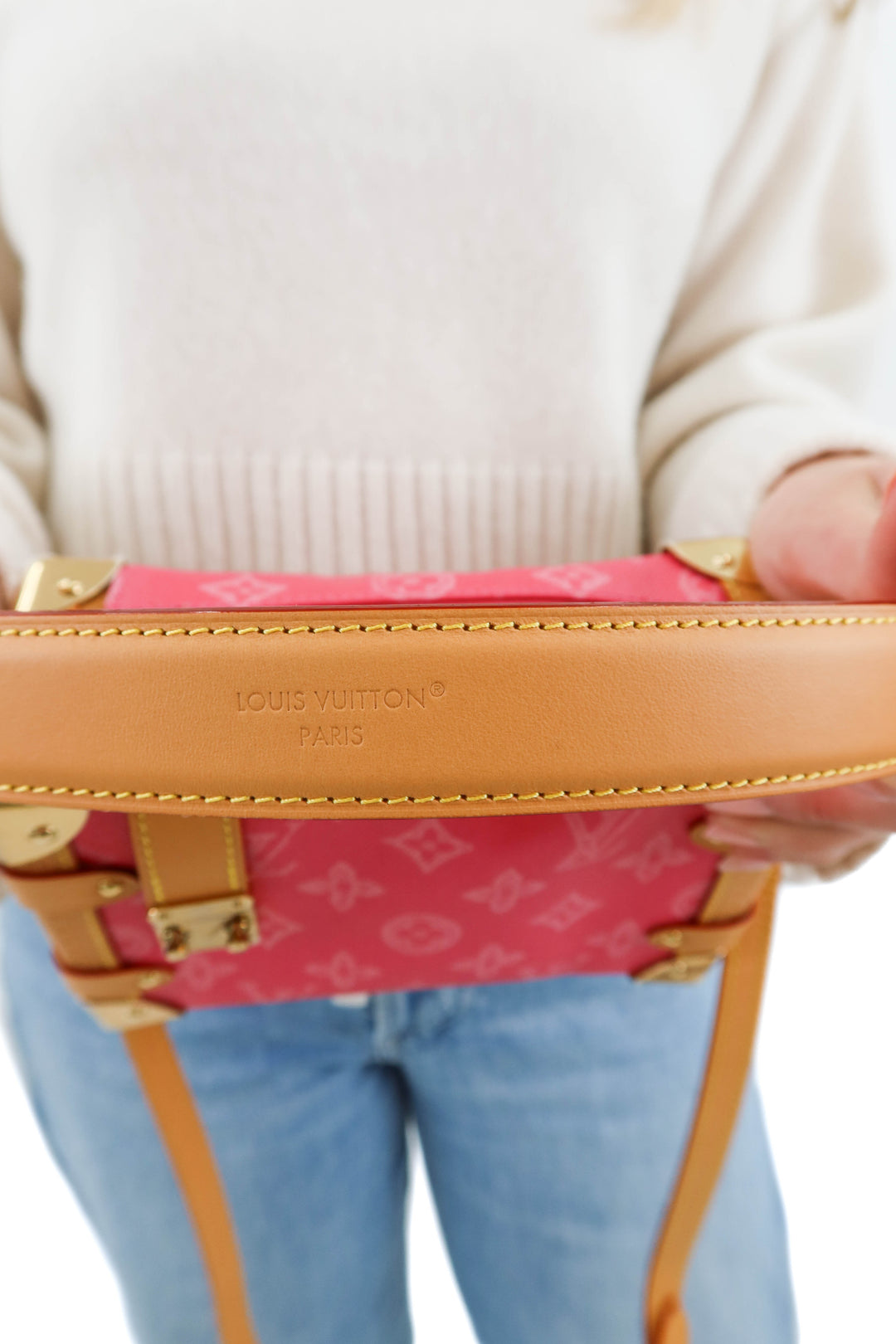 Louis Vuitton Side Trunk PM in Rose Ruban (retail $4,150)