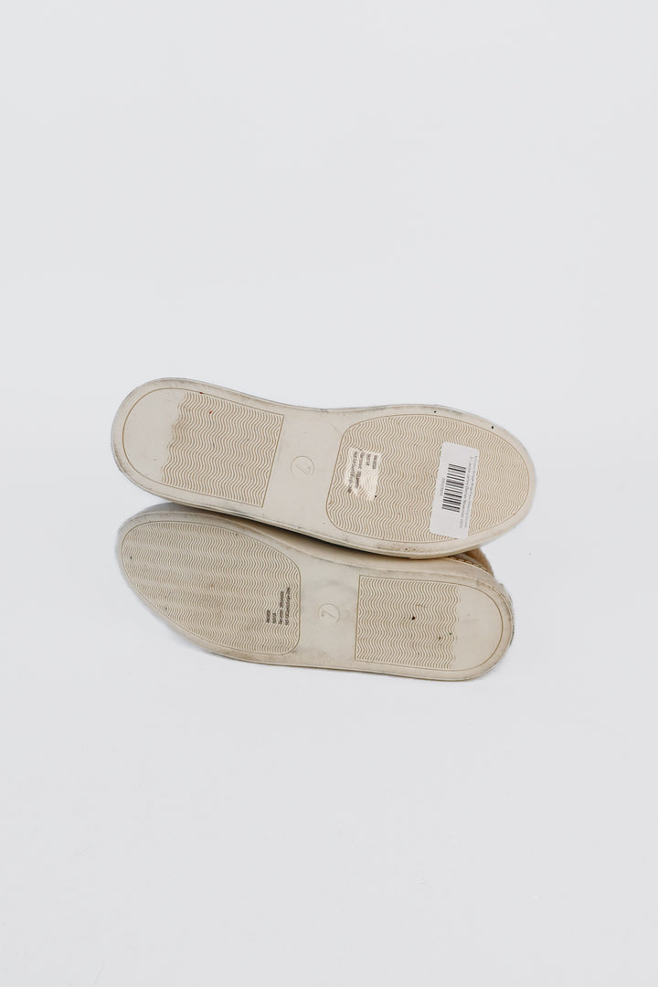 Crown Vintage Beige Faux Shearling Sneakers (7)