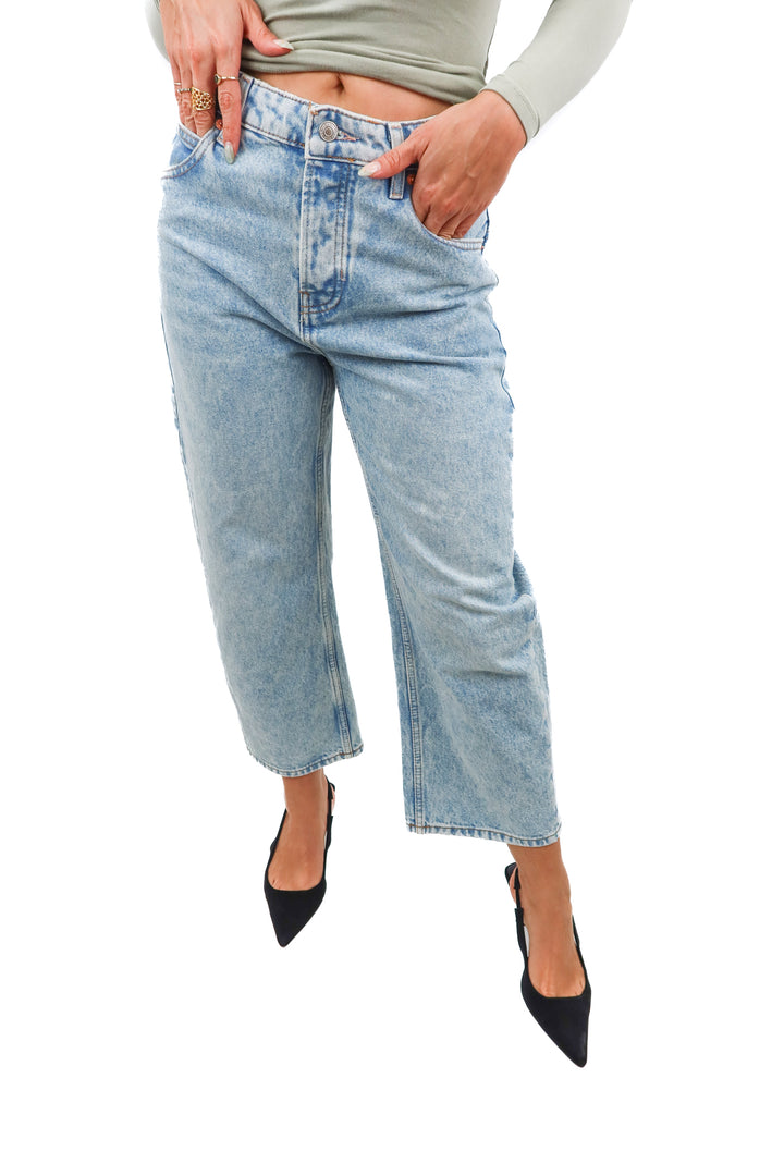 We The Free lightwash boyfriends jeans (26; retail $98)
