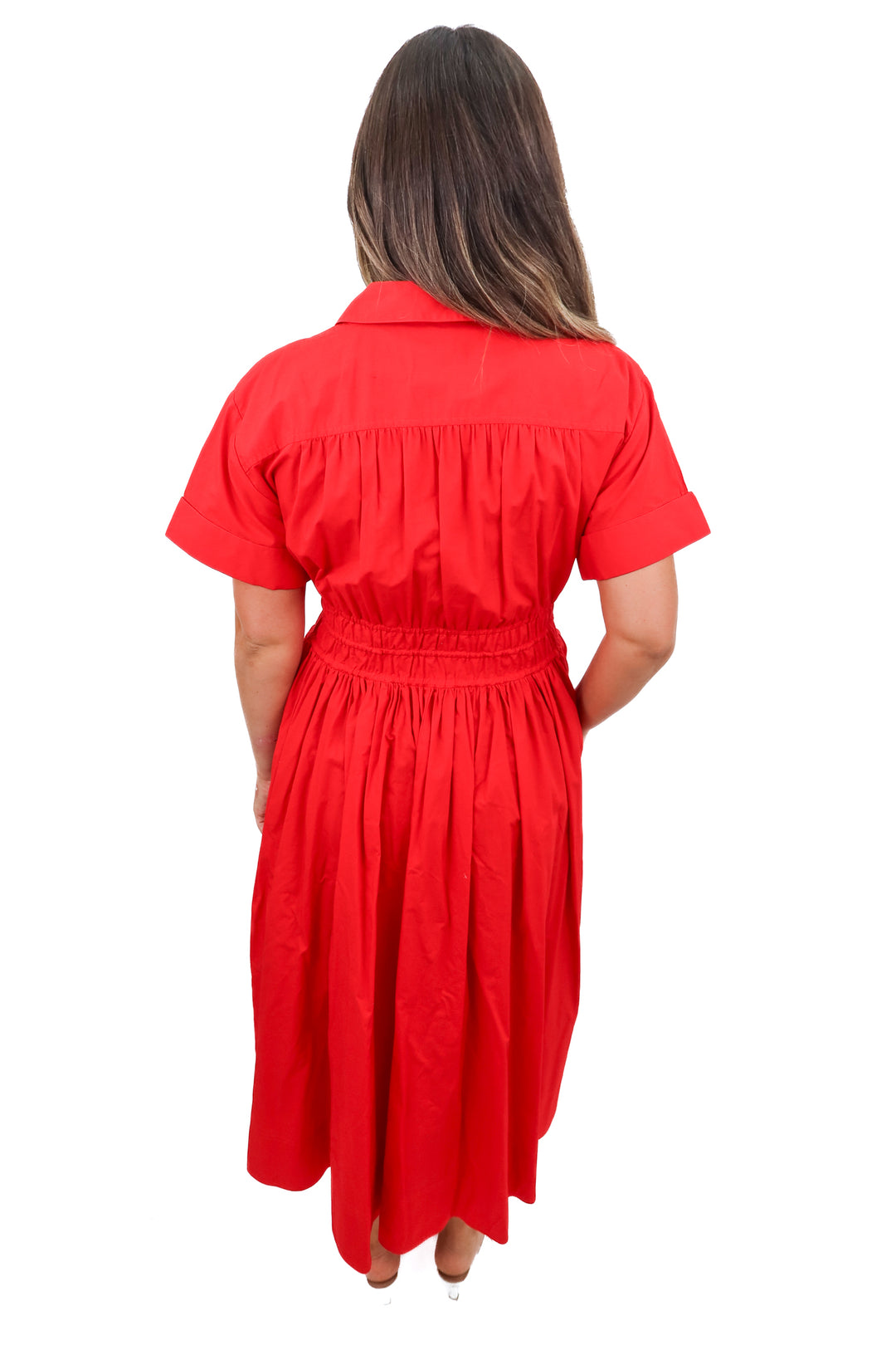 j.crew red linen maxi dress (6; retail $178)