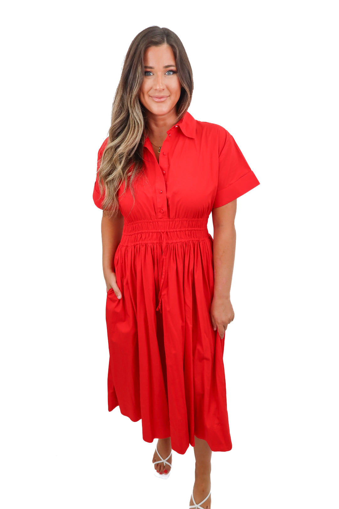 j.crew red linen maxi dress (6; retail $178)