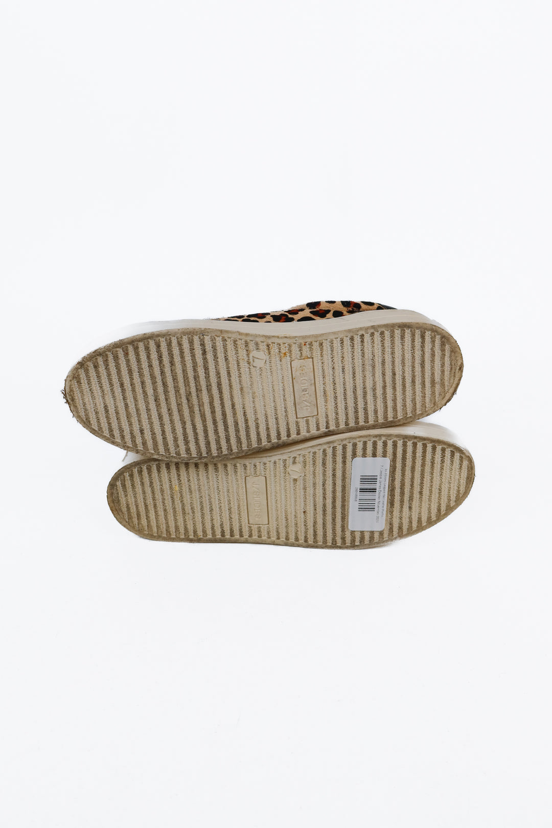 J/Slides Leopard Hair Leather Platfrom Sneakers (7; retail $150)