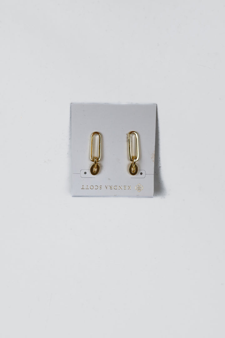 kendra scott gold oval earrings
