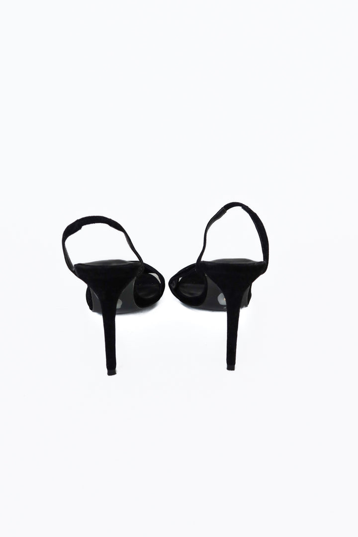 Raye Black Velvet Heeled Sandals (7)