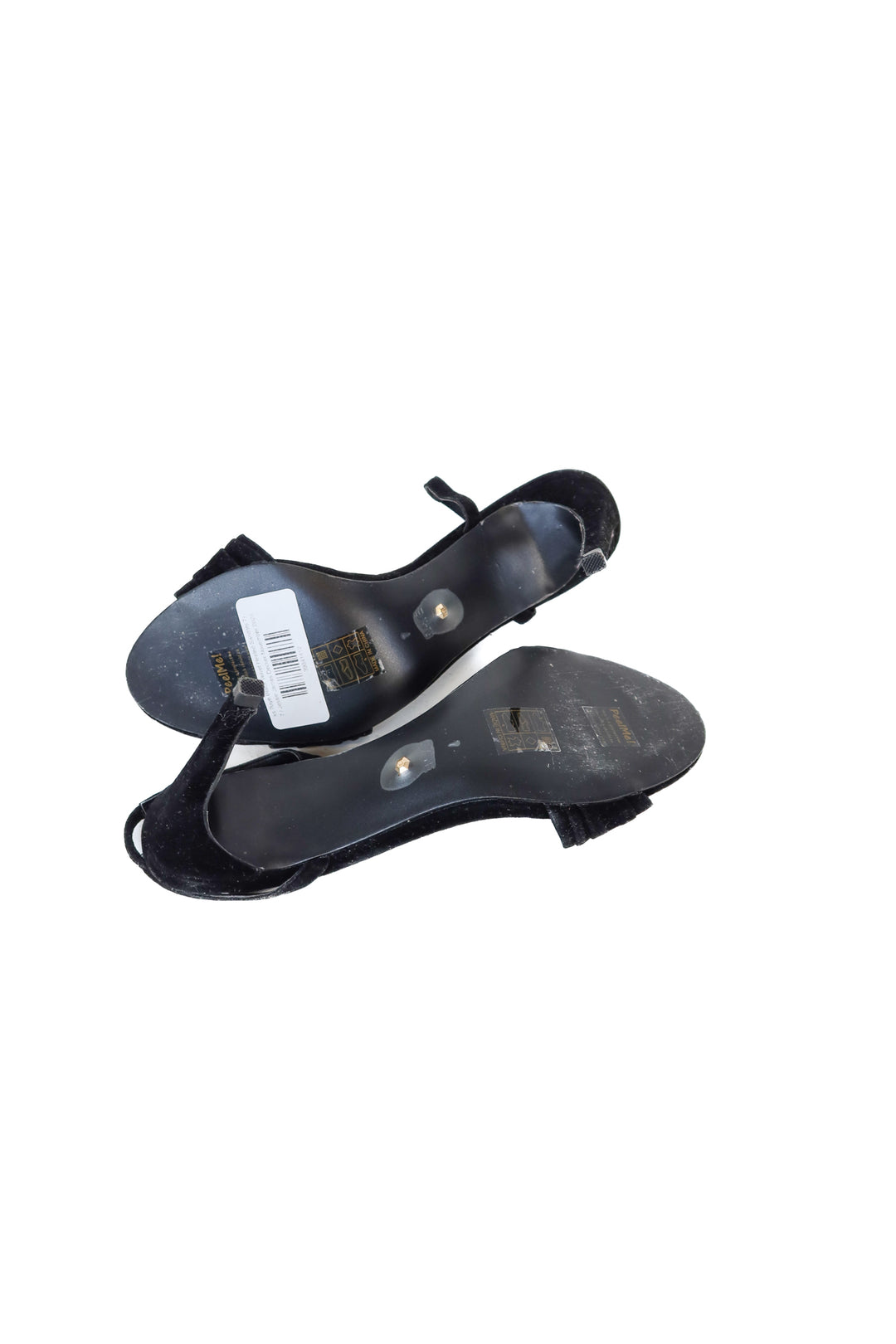 Raye Black Velvet Heeled Sandals (7)