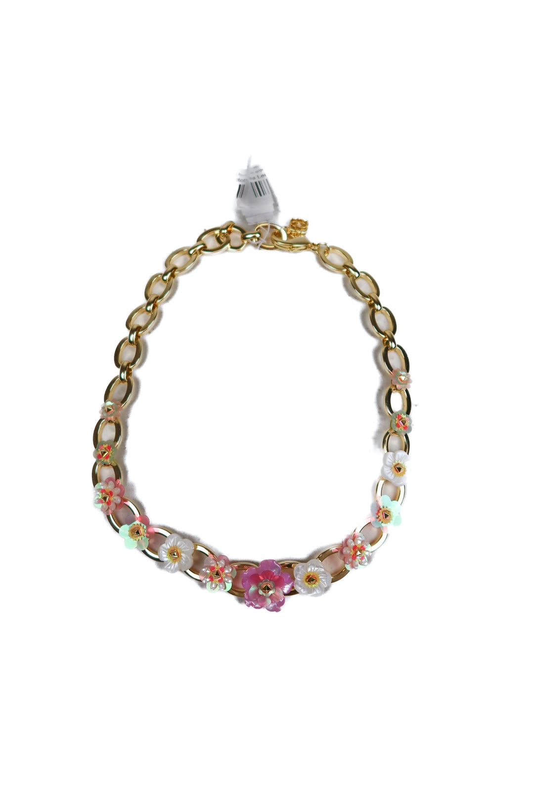 kendra scott large gold chain and floral necklace