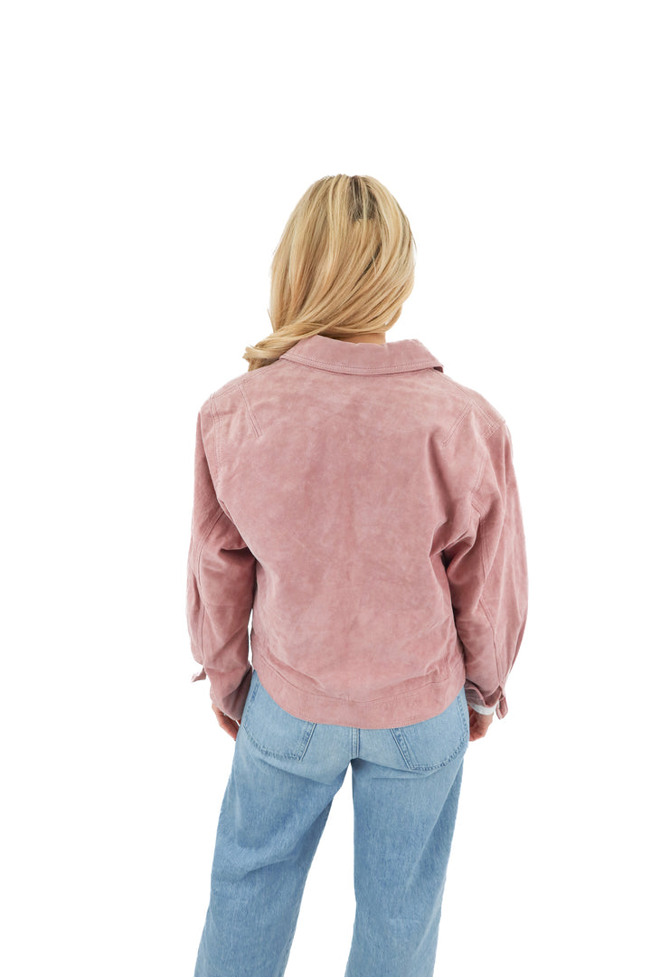 urban outfitters pink suede jacket NWT (xs; retail $199)