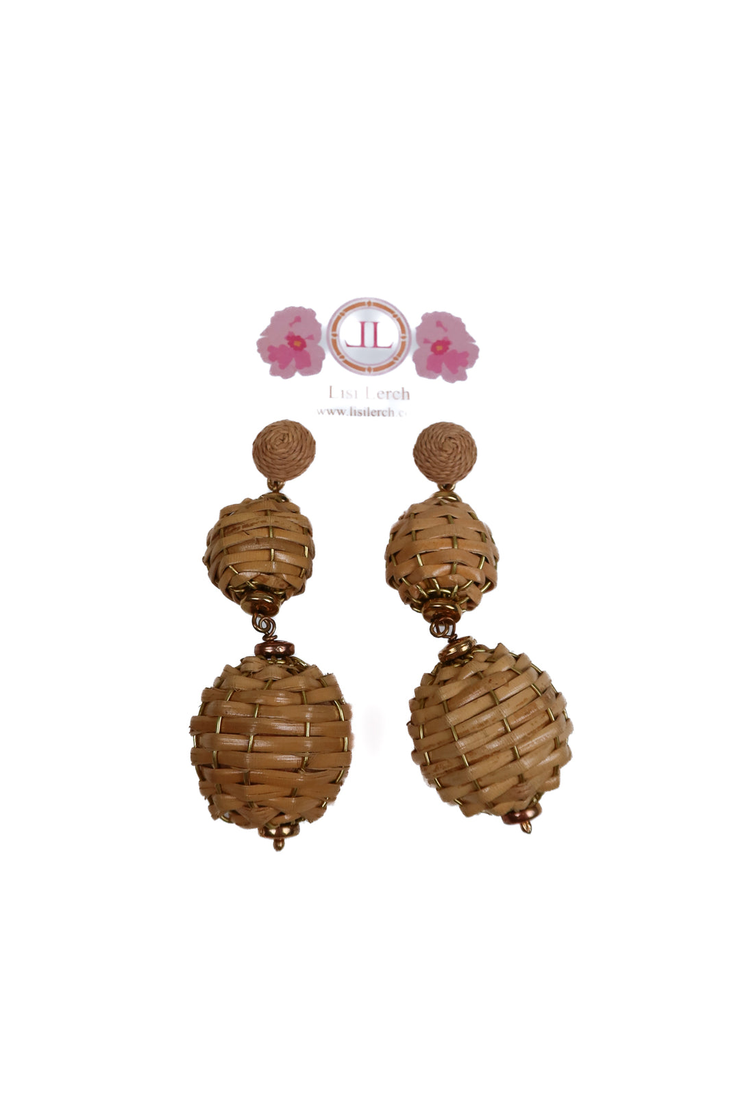 lisi lerch straw bubble earrings