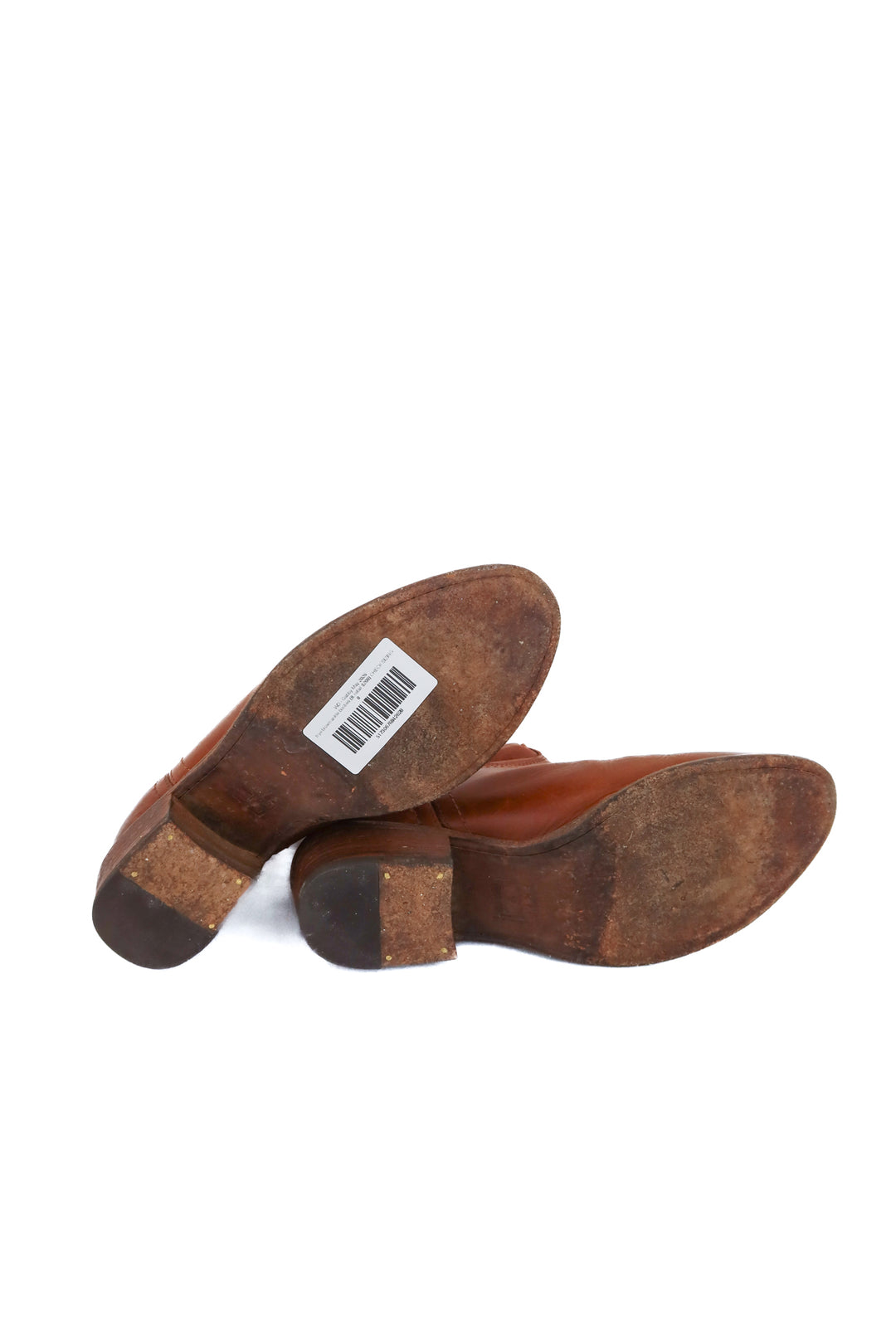 frye brown ankle booties (8; retail $200)